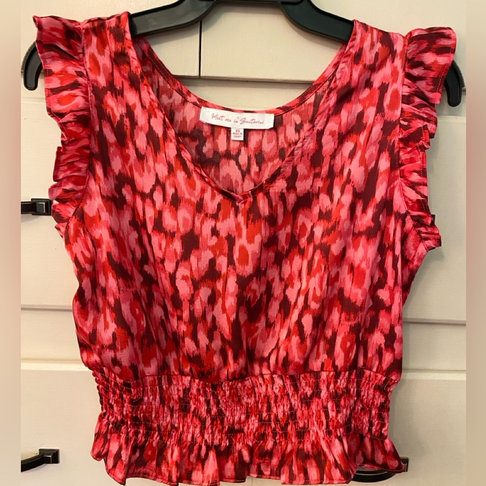 Pink Patterned Women's Top